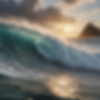 The Science Behind Rogue Waves A graphic illustration of rogue wave formation