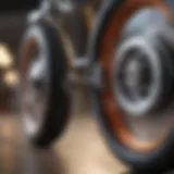 Close-up of skateboard wheels showcasing various sizes