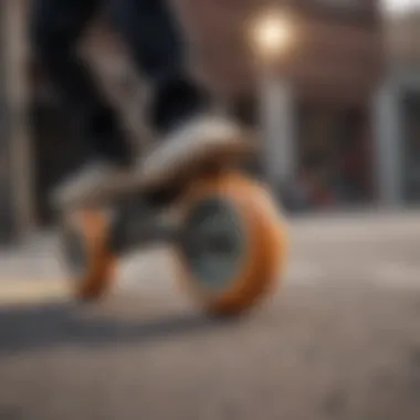 Skateboarder demonstrating various riding styles