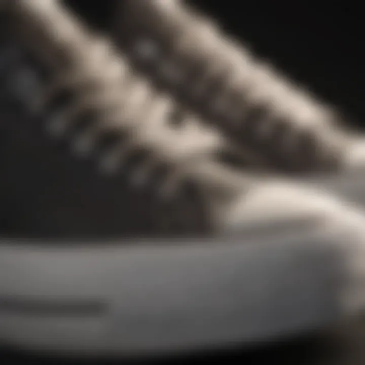 A close-up of the texture and materials used in the Chuck Taylor All Star Move Low