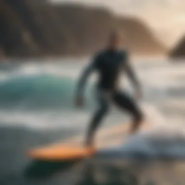 Fin Material Effects on Performance An illustration highlighting the impact of fin material on surfboard performance.