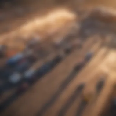Aerial Perspective of Nitro Circuit Events Spectacular aerial view of Nitro Circuit events