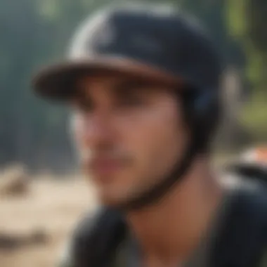 Nixon Snapback in Extreme Sports Action A Nixon Snapback worn by an athlete in an extreme sports setting.