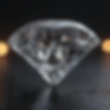 Close-up view of a diamond showcasing its brilliance and clarity