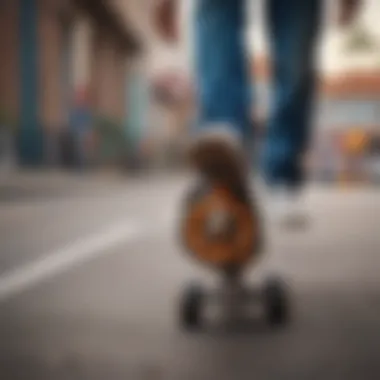 Extreme Sports Community Embracing One-Wheel Skateboards A vibrant scene depicting a community of extreme sports enthusiasts enjoying one-wheel skateboards.