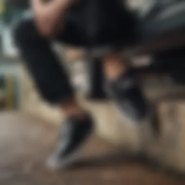 Fashion Versatility of Vans Black Boat Shoes Stylish outfit featuring Vans black boat shoes highlighting their fashion versatility.