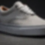 Close-up view of Vans Dove Grey shoe design showcasing its unique color.