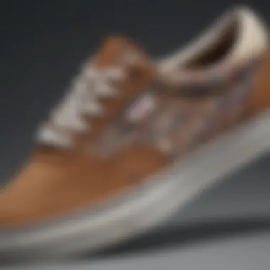 Close-up view of Vans Gilbert Crockett shoe design showcasing unique patterns and stitching.