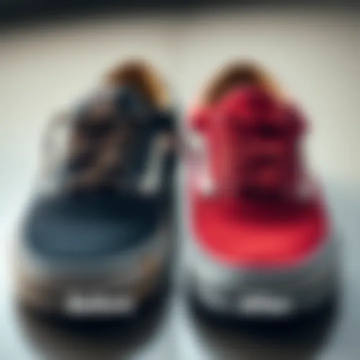 Before and after comparison of a cleaned Vans sneaker.