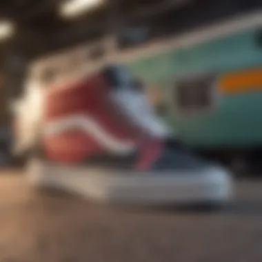 Vans Footwear for Extreme Sports Close-up of Vans footwear popular among extreme sports athletes.