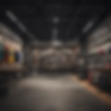 Interior of the Vans Store with Sports Gear Inside the Vans Store displaying a wide range of extreme sports gear.