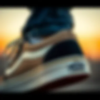 Close-up of the Vans UltraRange Cream's unique features