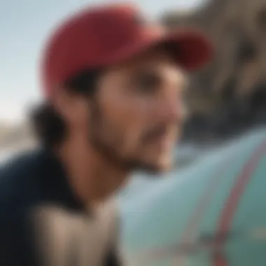 Vissla hat worn by an athlete during a surfing session