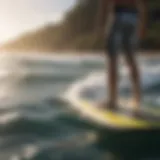 A detailed illustration of wake surf board dimensions