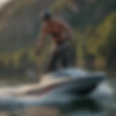 Innovative Wakeboard Wake Shaper Design Innovative wakeboard wake shaper design on a boat