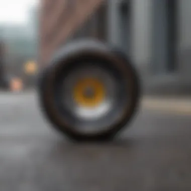 High-performance skateboard wheels showcasing different materials