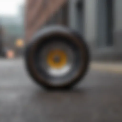 High-performance skateboard wheels showcasing different materials