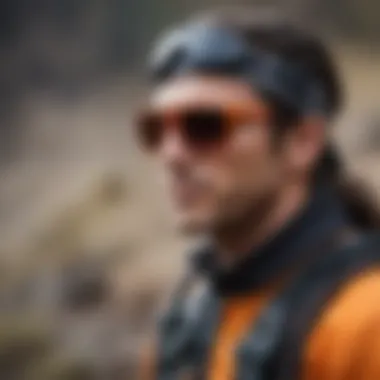 An outdoor sports enthusiast wearing Pit Vipers sunglasses during an adventure